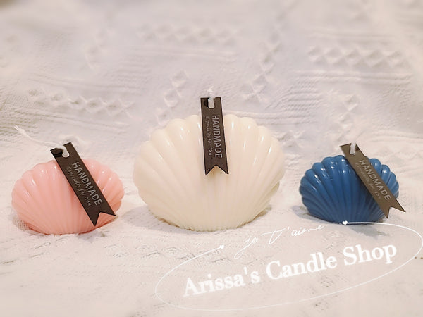 Shell candles | Sea shell candle | Pastel colour candle | Soy wax candle | Gift